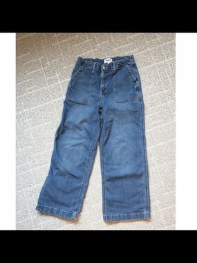 Sonoma Wide-Leg Denim Jeans in Medium Blue Utility Pockets 6P Petite 6